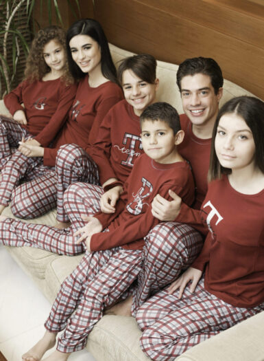 Match print οικογενειακές πυτζάμες καρό Galaxy